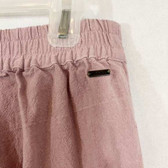 Oneill Jinnie High Rise Button Fly Wide Leg Pants Cropped Beach Boho - MEDIUM - Picture 3 of 8